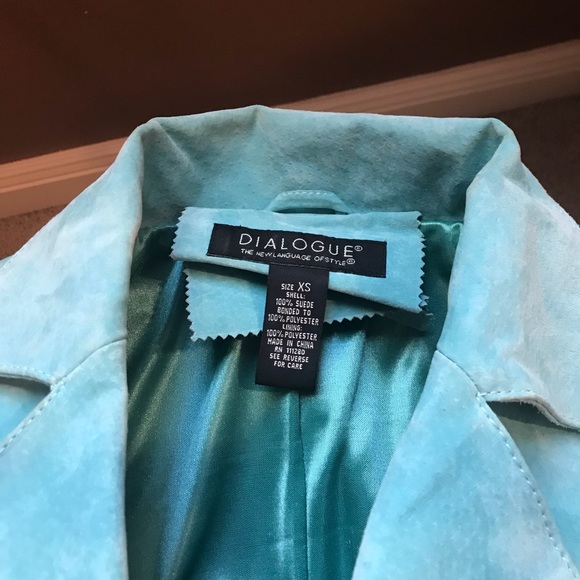 Blue suede woman’s jacket - Picture 7 of 8